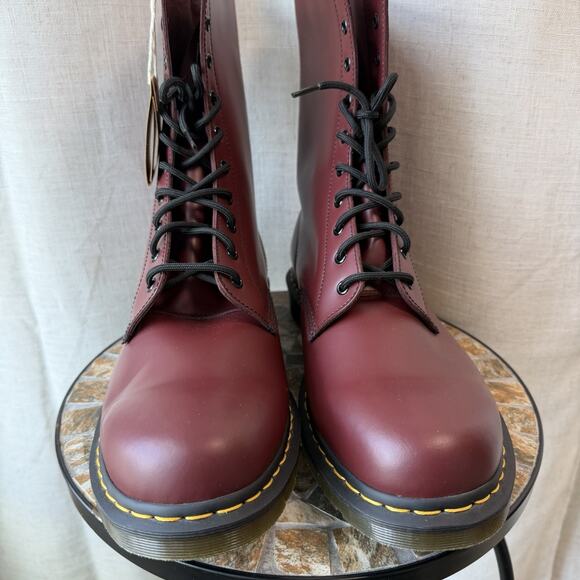 Dr. Martens 1490 Oxblood Smooth Leather 10-Eye Boots US 16 | Punk Icon | NWT Y2K - Picture 12 of 16